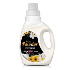 ATOSafe Milk Cotton 香氛衣物柔軟精 嬰兒爽身粉香, 650毫升, 1個