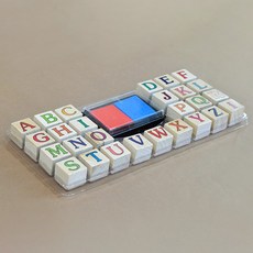 가베가족 알파벳 대문자 도장 세트 KS3624, 혼합색상