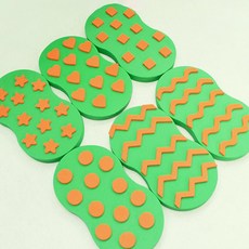 Gabe家族Pong Pong圖案印章 KS3618 大型 6入, 混合顏色