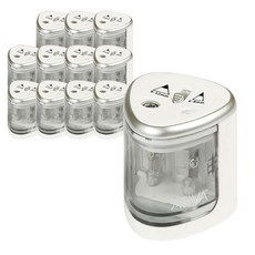 오피스디포 ativa 2구 전동연필깎이, 혼합색상, 12개