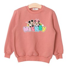 NYKIDS 孩童迪士尼米奇米妮印花內刷毛長袖大學T G081