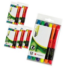 FORAY Office Depot 螢光筆 6種x12件, 黃色, 橙色, 綠色, 粉色, 天空, 紫色, 6個