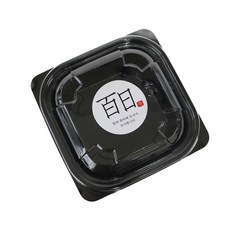 迷你方形儲物容器 黑色+百日貼紙 中文2, 100組