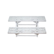 Hwabunworld 花盆整理架, 2層, 白色