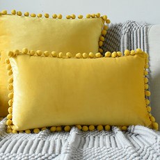 알럽홈 소프트벨벳 사이드볼 베개커버