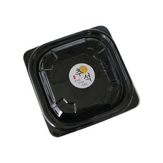 블랙 미니 사각 용기 100p + 뚜겅 100p + 추석 스티커 2종 x 50p, 1세트
