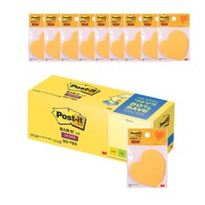 3M Post-it Adhesive Pop-up Refill 大容量裝 + Adhesive Wink Heart 10p Set, 混色, 1套