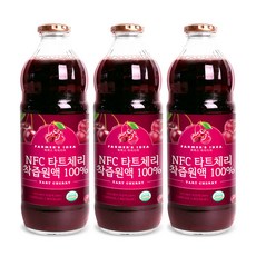 파머스아이디어 NFC 타트체리 원액 100%, 1L, 3개