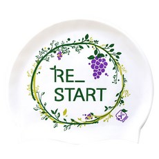 Soomisa Restart 葡萄矽膠泳帽 SC-W008-2, 白色