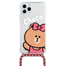 LINE FRIENDS 高項鍊透明超薄防撞手機殼
