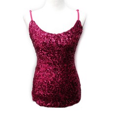 DRESSMALL 閃亮亮片拉丁舞服, 亮粉色