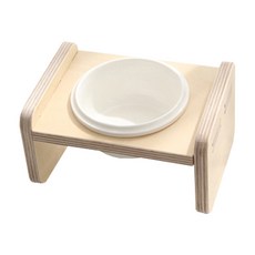 casamico 貓狗原木單口飯碗, 混合顏色, 1個