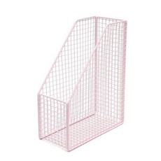 網狀鐵製雜誌架, 粉色的, 1個