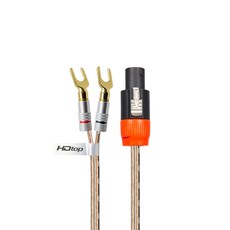 에이치디탑 국산 GGUK 80C 무산소동선 말굽 TO 스피콘 스피커 케이블, HT-ZG8SM10 (10m), 혼합색상