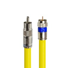 HDtop 韓國製 RCA 轉 RF 5C 同軸電纜 黃色, HT-ZYCR300 (30m)