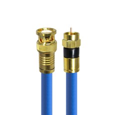 HDtop 韓國製 Gold BNC 轉 RF 5C 同軸電纜 藍色, HT-ZBGBR500 (50m)