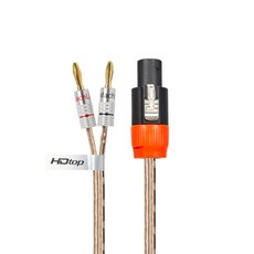에이치디탑 국산 GGUK 80C 무산소동선 바나나플러그 TO 스피콘 스피커 케이블, HT-ZG8SB30 (30m), 혼합색상