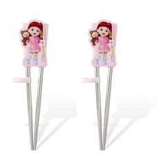 helloMothers Rainbow Ruby孩童不鏽鋼學習筷 第2階段, 混色, 2雙