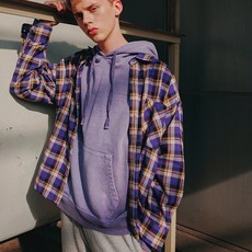 ADVSR 男士格紋大廓形休閒襯衫