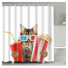 I LOVE HOME 動物印花隔間防水浴簾 AK12-03 90 x 180 cm, 1個