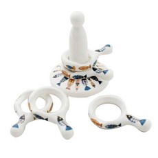 藍色魚環勺架 5p + 環架套組, 混色, 1套