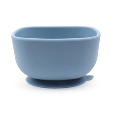 2deco 矽膠吸附式餐碗 420ml, 藍色, 1個