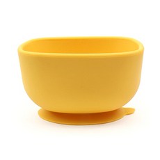 2deco 矽膠吸附式餐碗 420ml, 黃色, 1個