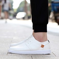 男士修身鞋頭3孔休閒鞋