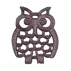 JHCompany 髮絲紋復古啞光杯墊 貓頭鷹, 單一顏色, 1個