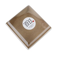 牛皮紙三明治方形容器 + 蓋子 + 百日貼紙 漢字款2, 100套