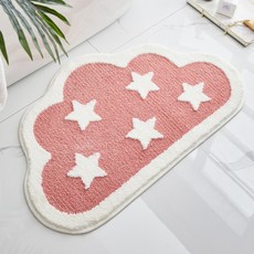 JH Company 카툰 스타일 클라우드 매트, 핑크, 1개