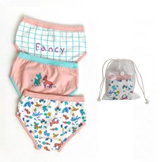 ZYZ Two S Buck 女童花鹿三角內褲3件組 + 收納袋組合