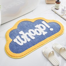 JH Company 卡通風格雲朵地墊, 藍色, 1個