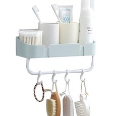 물 빠짐 벽 후크 스토리지 랙, 블루, 1개