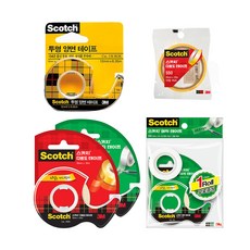 쓰리엠 테이프 4종 세트, 혼합색상, 1세트