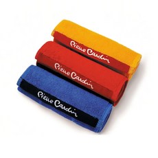 Moohan Towel 壓紋運動毛巾 3款 各2入, 紅色、黃色、藍色, 1套