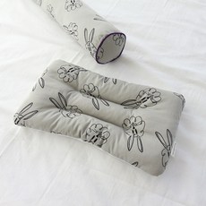 songsong 枕頭+長條抱枕, 灰色 兔子款