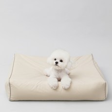 데코원 마카롱 범퍼 강아지 방석, 크림베이지, 1개