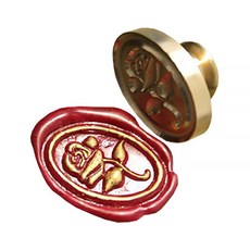 MAD STAMP 3D 玫瑰橢圓印章封蠟印章 ss3d-2, 單色