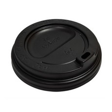 일회용 테이크아웃 돌출 컵뚜껑 검정 90mm, 1000개입, 1개, 머그리드형