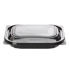 大成 配菜沙拉容器附蓋組 黑色 DS-211, 300套