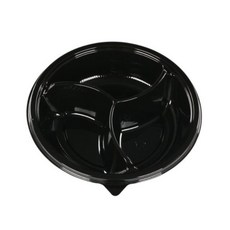 대성 반찬용기 10호 흑색 3칸 몸통, 150개입, 1개