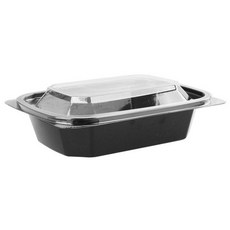 大成 高級小菜沙拉容器附蓋套組 1號 黑色 DS-202, 300個, 1套