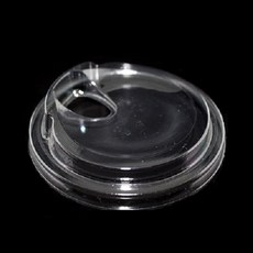 페트컵 무빨대 롱 개폐 투명 테이크아웃 뚜껑 9.2cm, 머그리드형, 1개