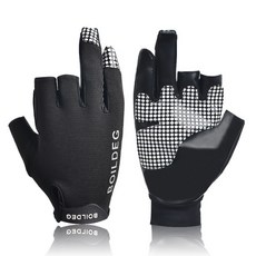 防滑運動釣魚手套 T09, 黑色