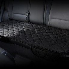 KINTON Keep Heat 菱格紋車用後座三人坐墊, 黑色, 1個