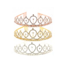 市集風公主水鑽生日派對皇冠, 隨機出貨, 3個