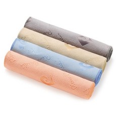 Pierre Cardin PARIS 細纖維運動毛巾組 4入, 橘色+藍色+淺棕色+灰色, 1組