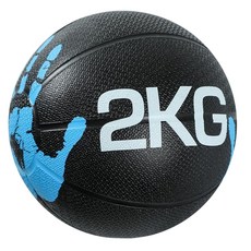 手印重量壁球醫學醫學大滿貫球, 黑色的, 2公斤, 1個