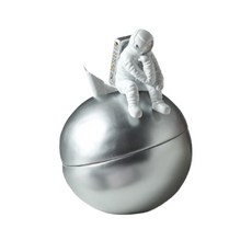 現代太空行星面紙盒, 銀, 1個